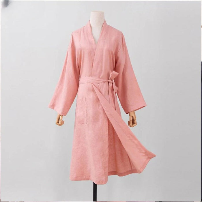 Unisex Linen Bathrobe