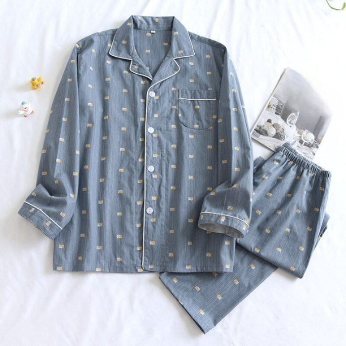 Printed Pattern Men's Pajamas Set