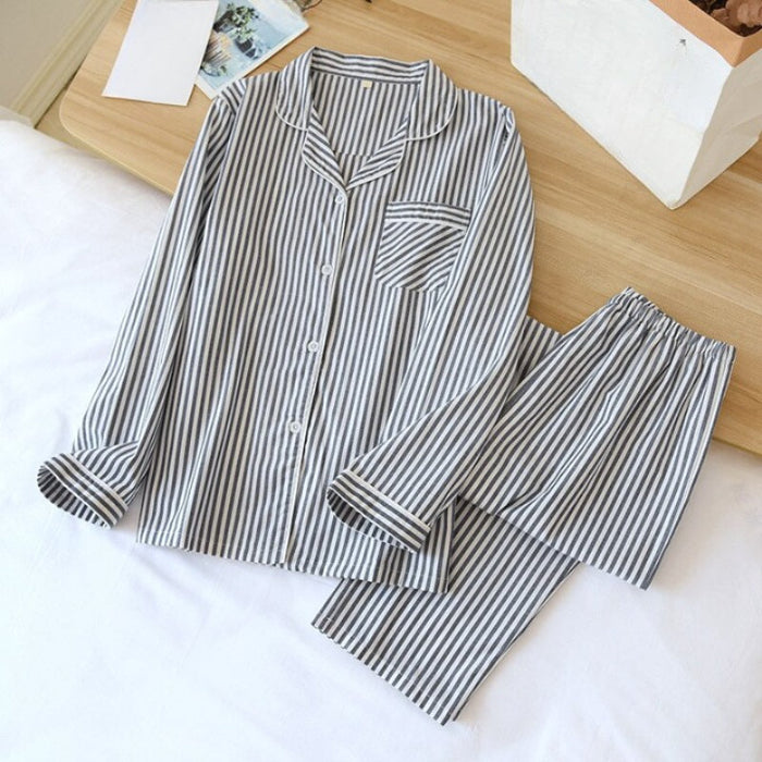 Vertical Striped Pajamas For Men