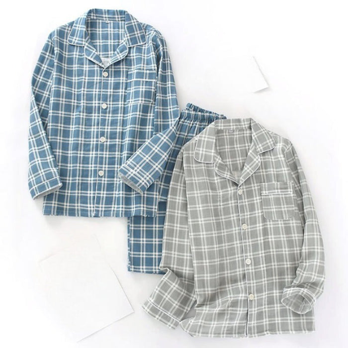 Checks Pattern Men's Pajamas Set