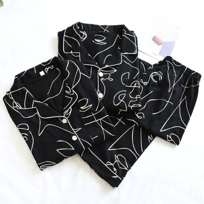 Abstract Pattern Men's Pajamas Set