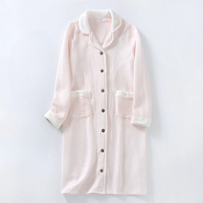 Checks Print Nightgown For Women