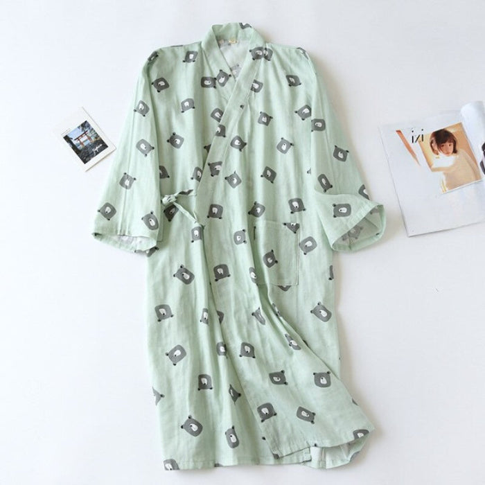 Bear Print Robe For Men