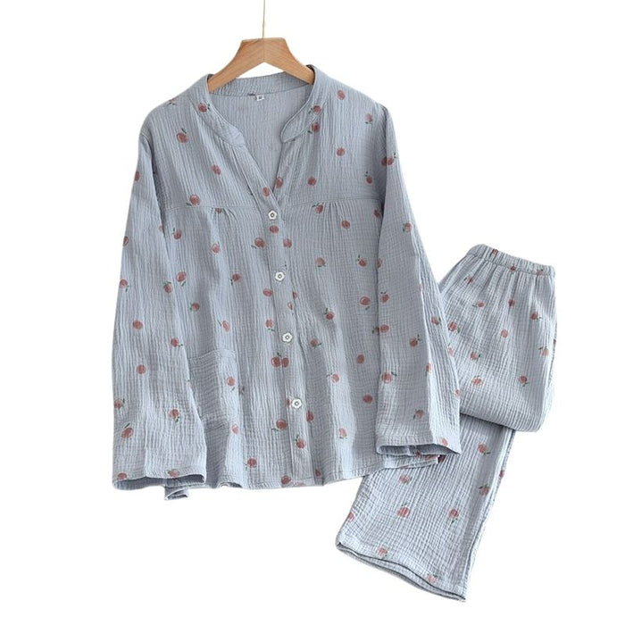 V-Neck Pajama Set