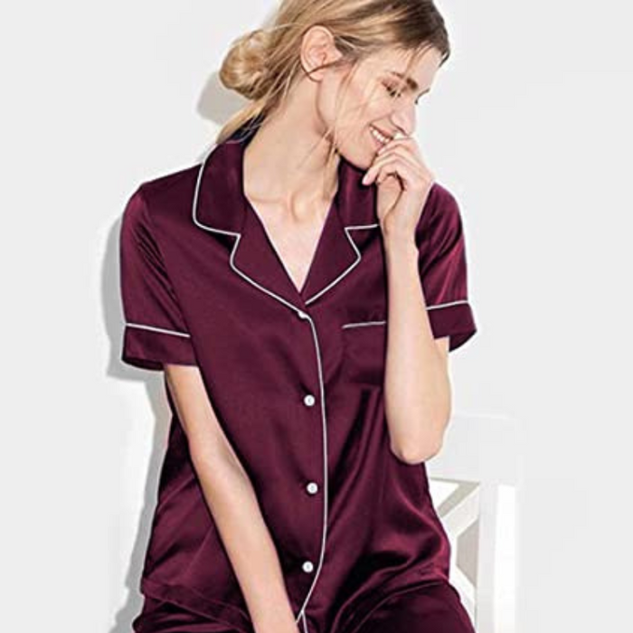 Women's Silk Satin Two-Piece Sleepwear