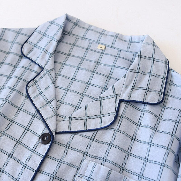 Classic Checks Pattern Men's Pajamas Set