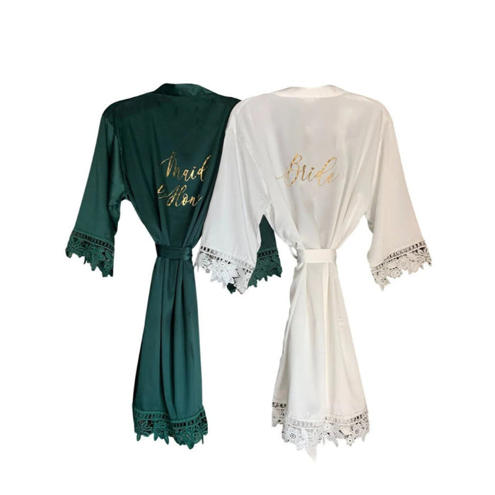 Personalized Solid Silky Bridesmaid Robes