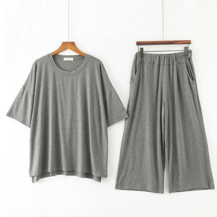 Cotton Pajamas Suit Short-Sleeve Shorts