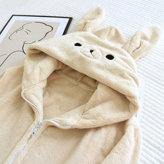 Rabbit Hooded Pajamas Suit