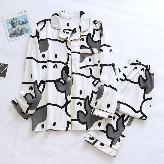 Cow Pattern Men's Pajamas Set