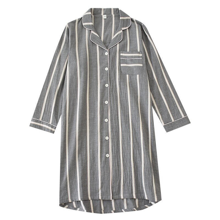 Classic Cotton Striped Nightgown