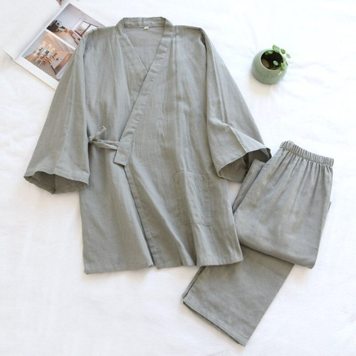 Solid Two-piece Pyjama Set