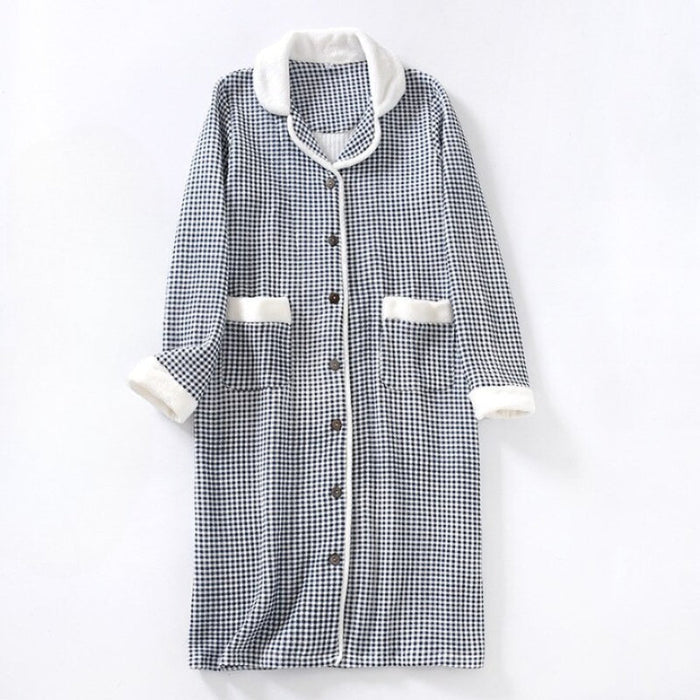 Checks Print Nightgown For Women