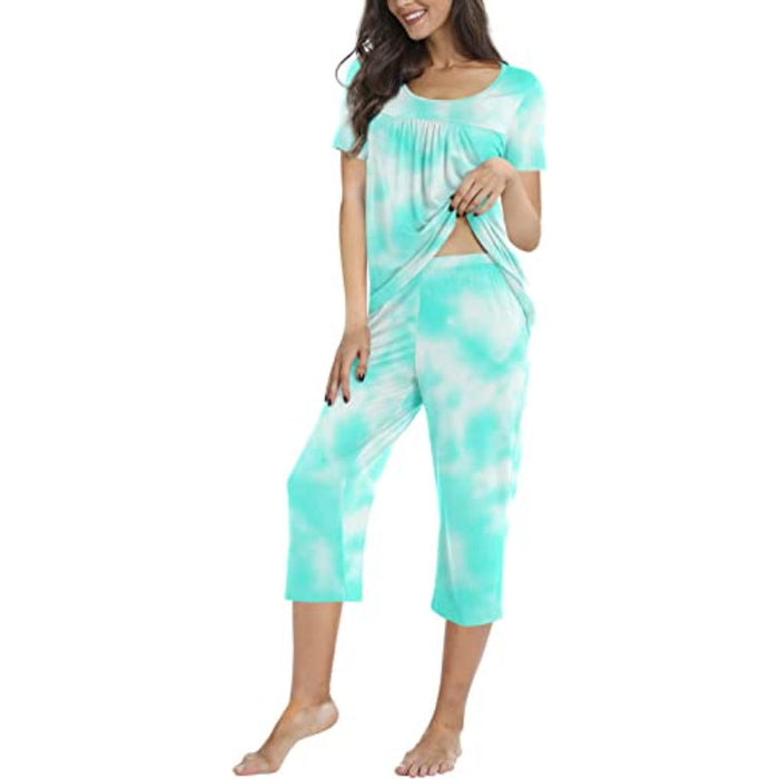 Printed 2 Piece Womens Pajama Sets