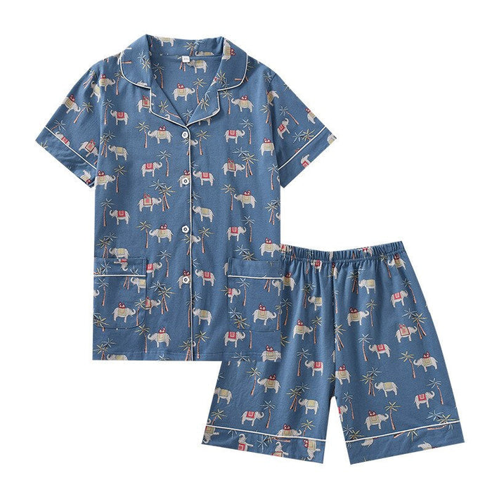 Animal Print Short Sleeve Pyjamas