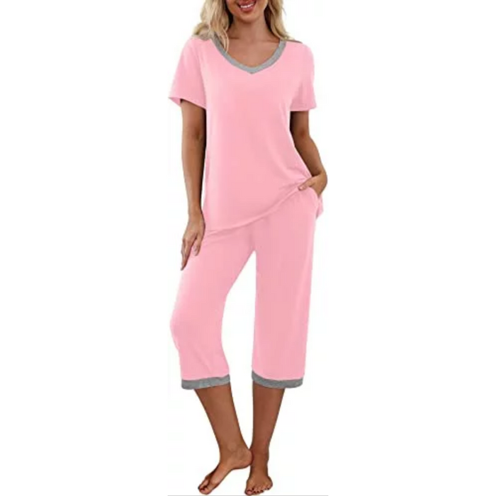 Women's With Pocket Pajama Set