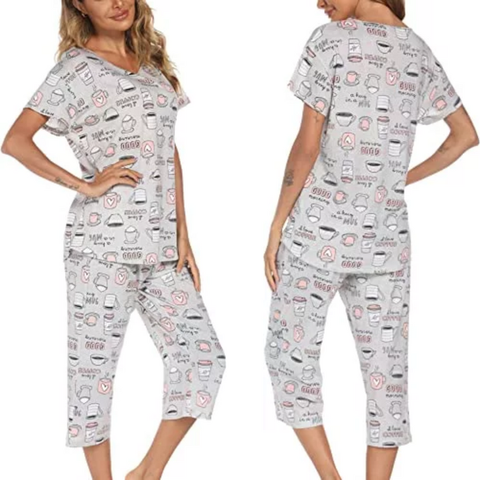 Night Wear Top And Pajamas Sets