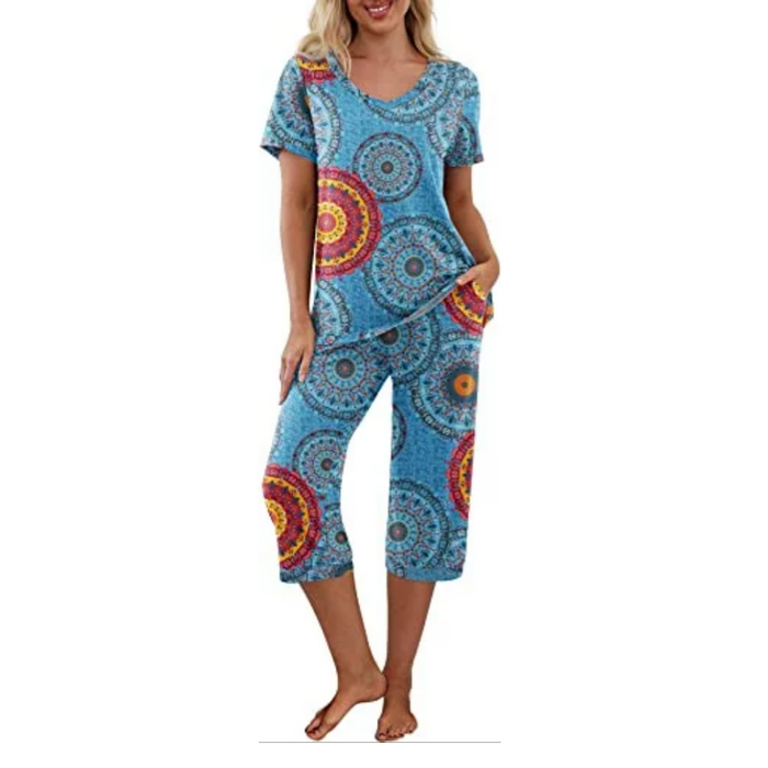 Printed Casual Pajama Set For Women