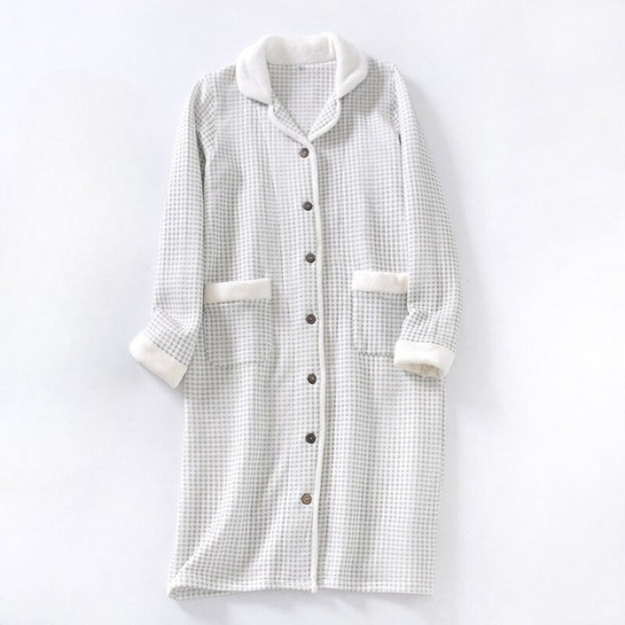 Checks Print Nightgown For Women