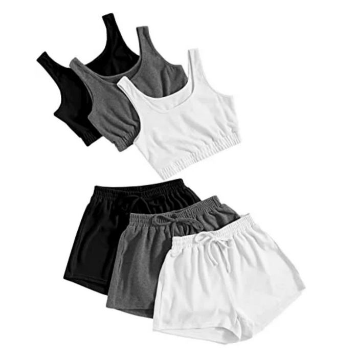 Women's Top and Elastic Waist Shorts