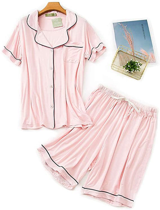 The Short Sleeves Cotton Pajama Set