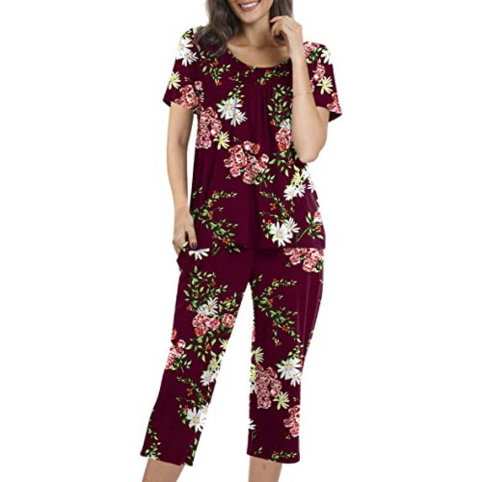 Printed 2 Piece Womens Pajama Sets