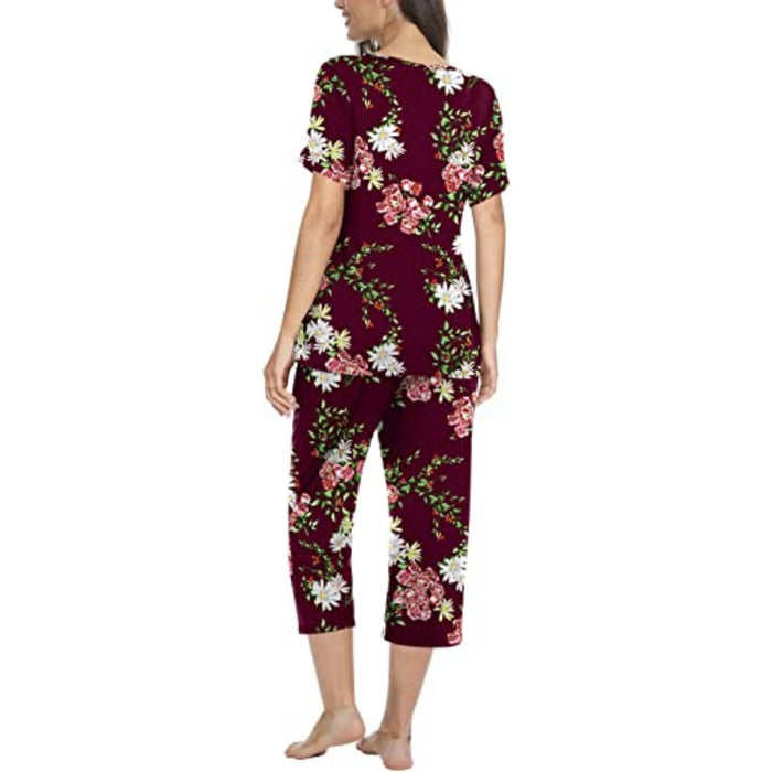 Printed 2 Piece Womens Pajama Sets