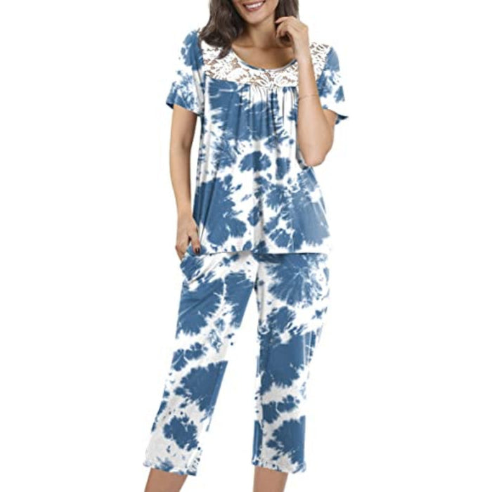 Printed 2 Piece Womens Pajama Sets