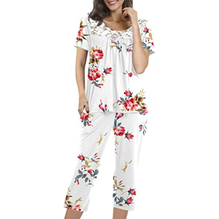 Printed 2 Piece Womens Pajama Sets