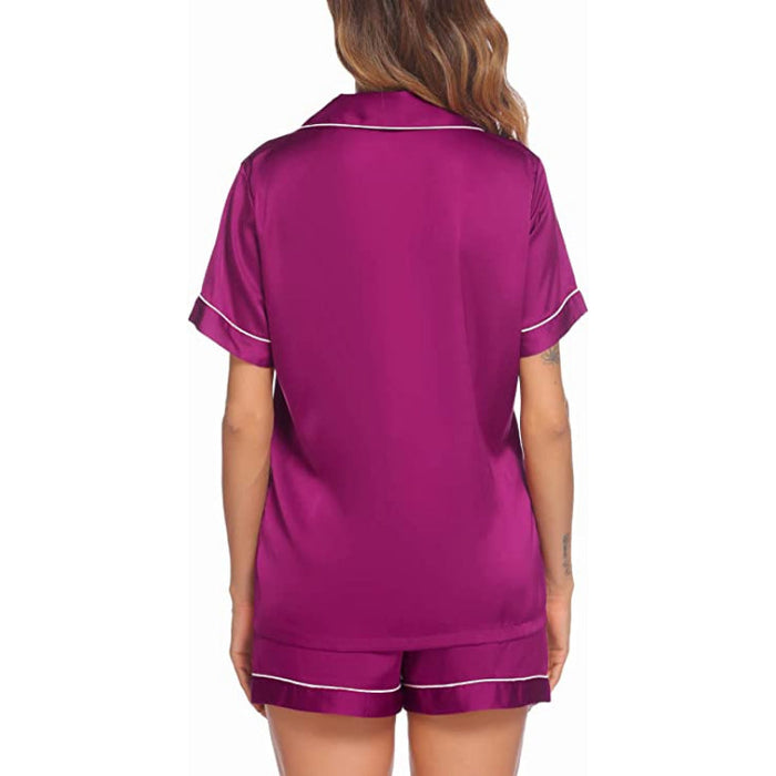 Solid Women's Short Sleeve Sleepwear