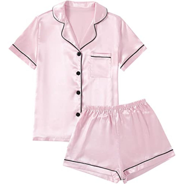 Short Sleeve With Shorts Pajamas Set