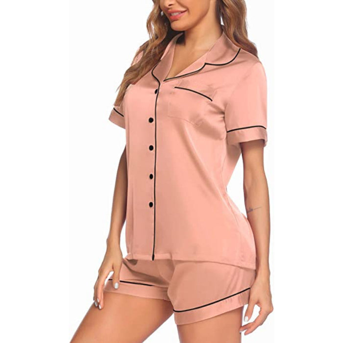 Solid Women's Short Sleeve Sleepwear