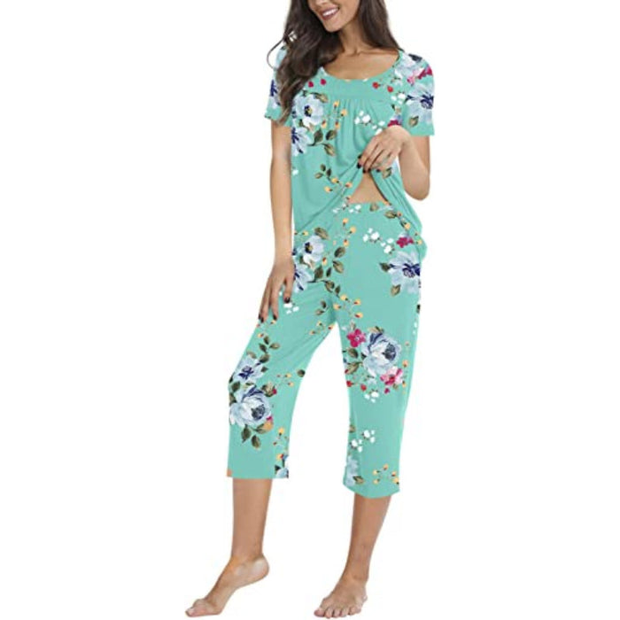 Printed 2 Piece Womens Pajama Sets