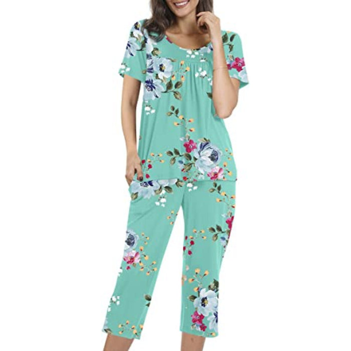 Printed 2 Piece Womens Pajama Sets