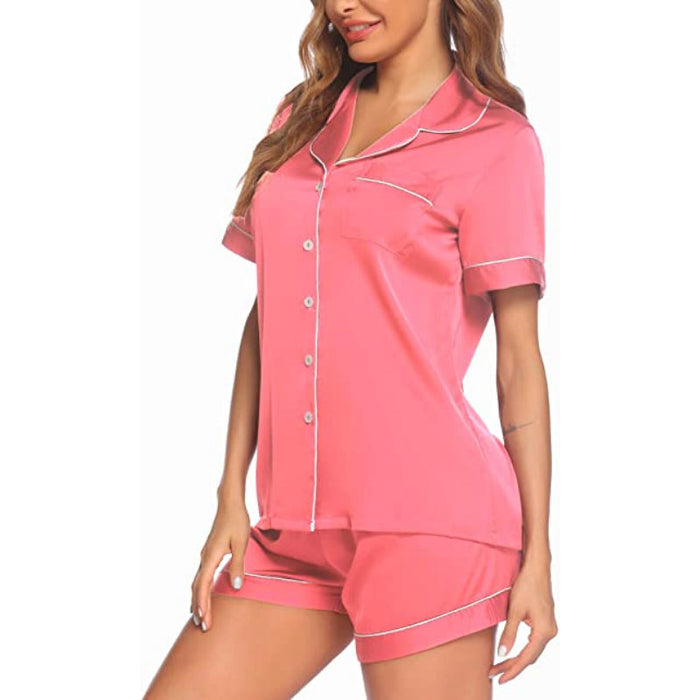 Solid Women's Short Sleeve Sleepwear