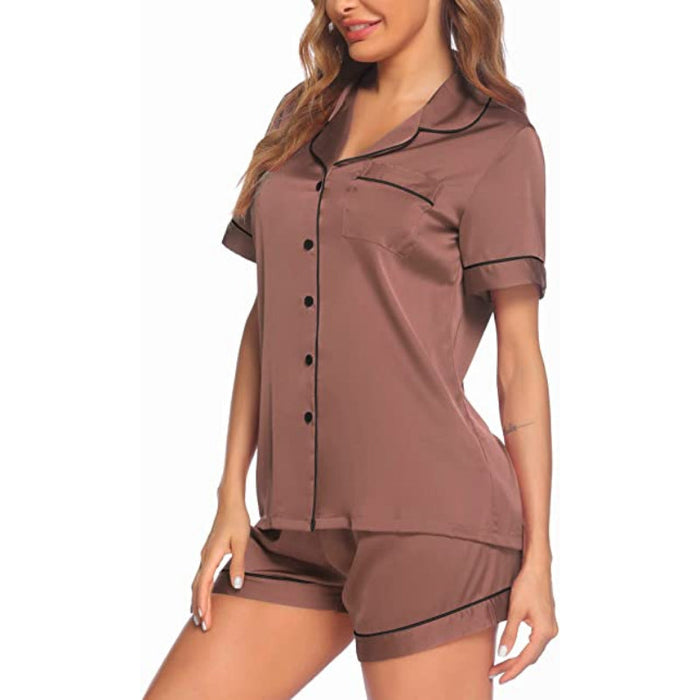 Solid Women's Short Sleeve Sleepwear