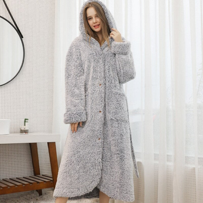 Warm Fleece Couples Dressing Gown