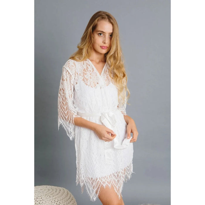 Floral Lace Bride Robe