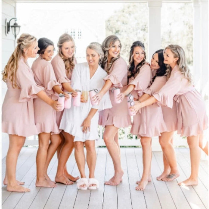 Customized Ruffle Bridesmaid Bride Robes