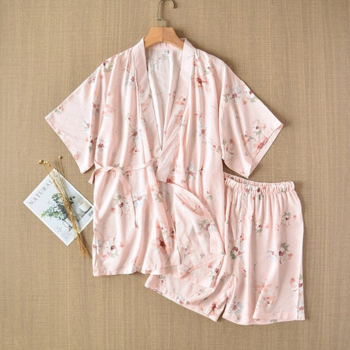 kimono Short-Sleeved Shorts ladies