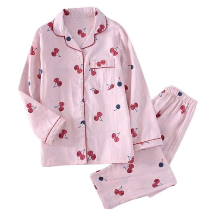 Cotton 2 Piece Set Winter Pajamas Long Sleeve Clothing