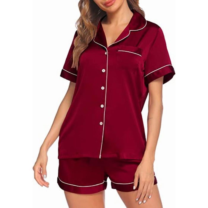 Solid Women's Short Sleeve Sleepwear