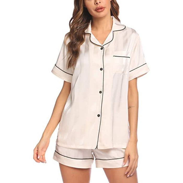 Striped Women's Short Sleeve Sleepwear