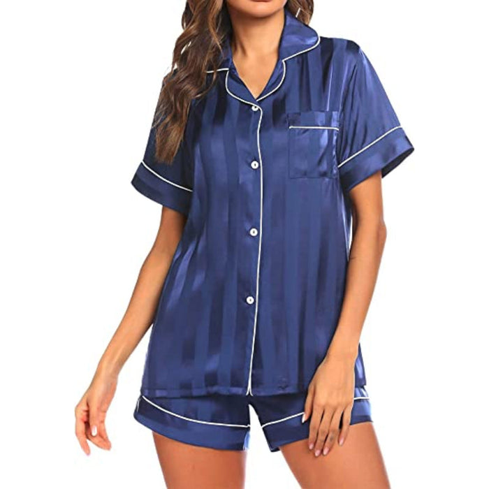 Striped Women's Short Sleeve Sleepwear