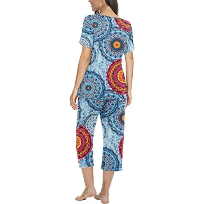 Printed 2 Piece Womens Pajama Sets