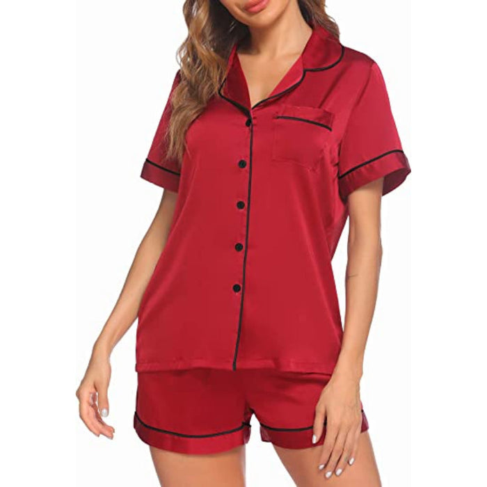 Solid Women's Short Sleeve Sleepwear