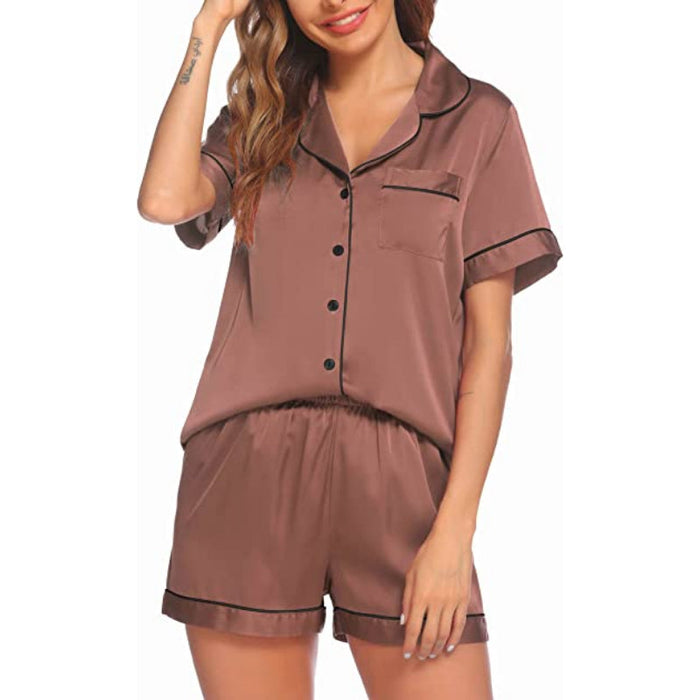 Solid Women's Short Sleeve Sleepwear