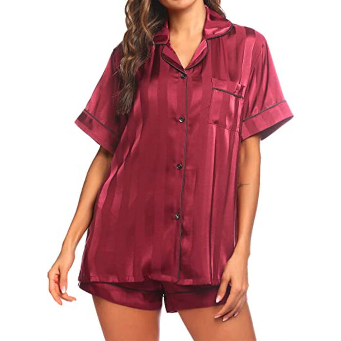 Striped Women's Short Sleeve Sleepwear