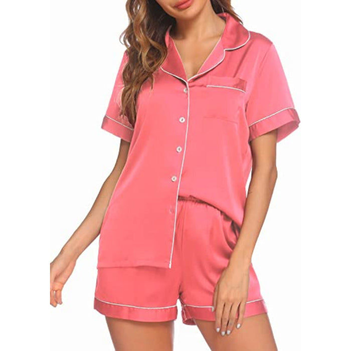 Solid Women's Short Sleeve Sleepwear