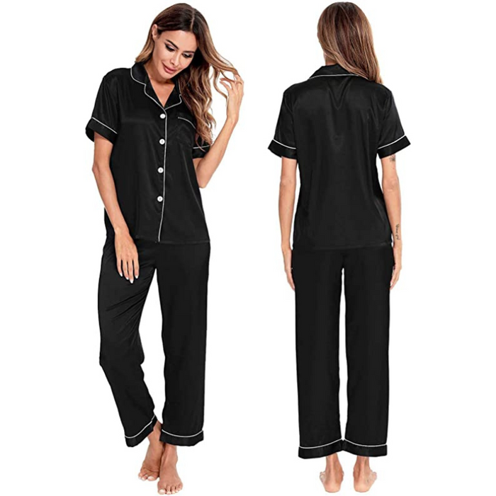 Women's Silk Satin Two-Piece Sleepwear — My Comfy Pajama